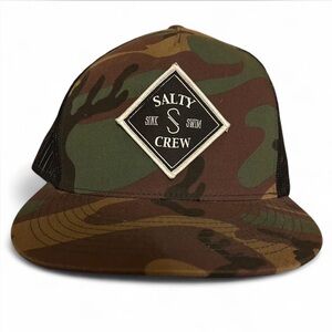 Salty Crew Green and Brown Camo Cap